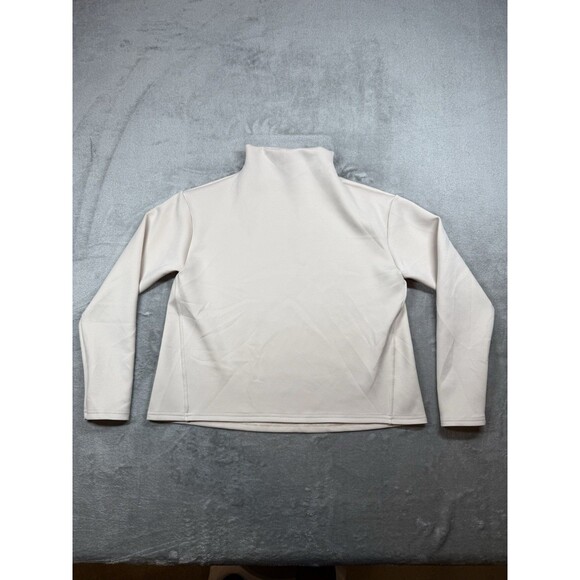 ADAY Like A Boss Pullover Shirt Women’s Small Sand Mock Neck Athletic USA - Picture 2 of 5